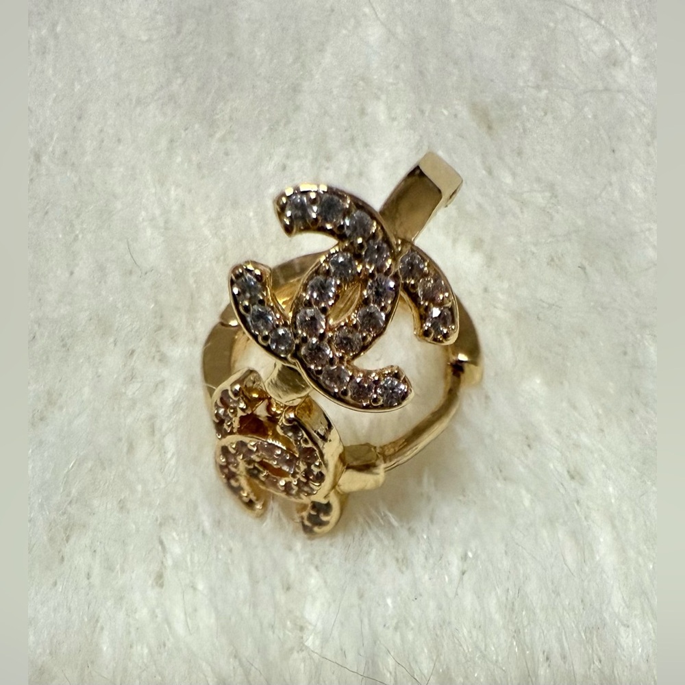 Mini-CC Earrings in Gold-tone Fashion Jewelry